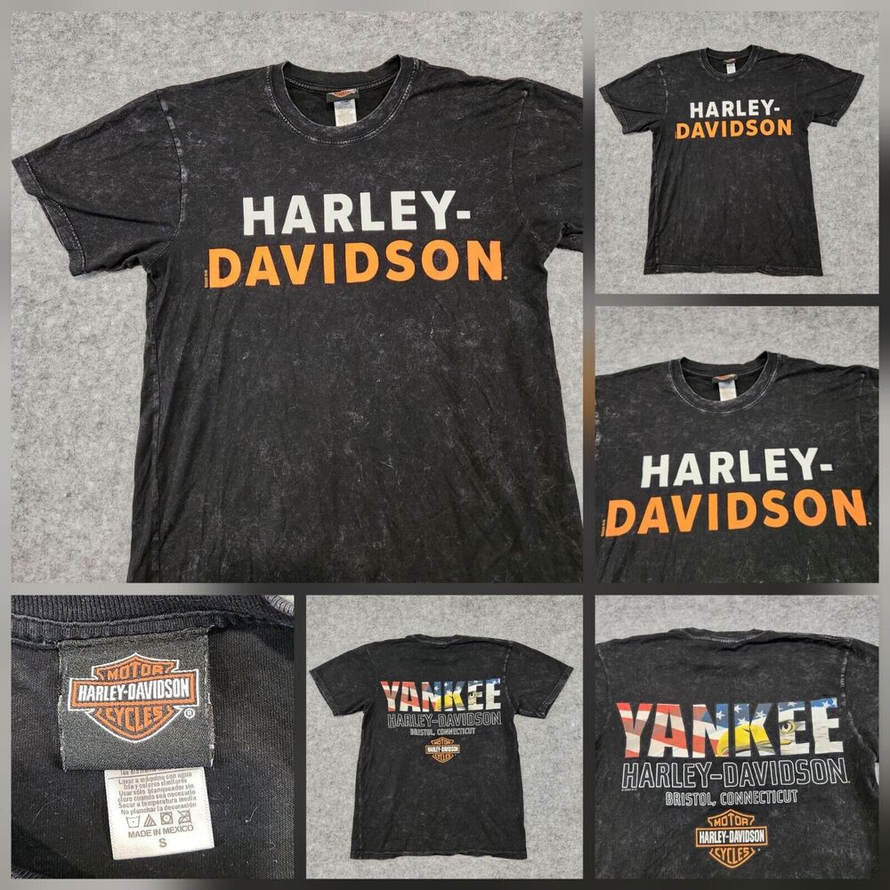 Harley Davidson Motorcycles Womens S Small Yankee Bristol CT Connecticut T Shirt